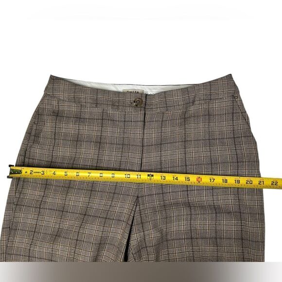 Vintage Dalia Collection Brown Plaid Wide Leg Pants Bootcut Academia Business - Picture 9 of 11